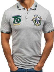 Koszulka polo męska szara