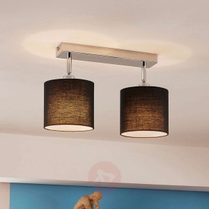 Piękna lampa sufitowa z tkaniny, żarówki LED E14