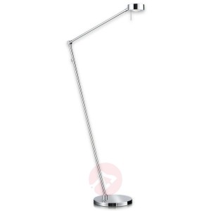 Smukła lampa stojąca LED Elegance 3-przegub. chrom