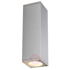 Zewnętrzna lampa ścienna UP-DOWN srebrnoszary