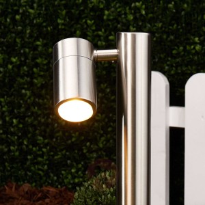 Lampa na cokół Hakan ze stali szlachetnej