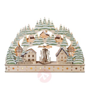 Świecznik LED piramida, szerokość 44,5 cm