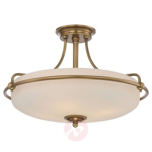 Lampa sufitowa Griffin z dystansem, mosiądz, Ø53cm