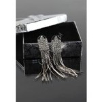 Wiszące kolczyki z kryształkami| wieczorowe kolczyki, wiszące kolczyki ślubne