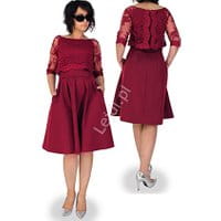 Elegancka sukienka z imitacją bolerka, 5 kolorów, mon 319 r. 34 - 46