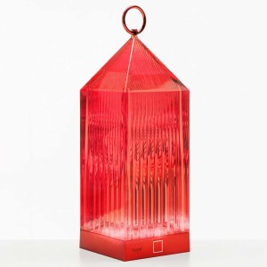 Kartell Lantern lampa stołowa LED, czerwona IP54