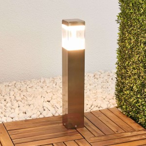Lampa cokołowa Baily, LED, stal szlachetna