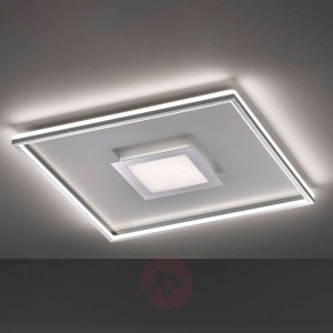 Lampa sufitowa LED Zoe, kwadratowa, chrom 80x80cm