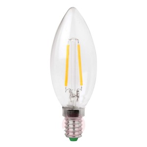 Żarówka świeca LED E14 3W filament, ciepła biel
