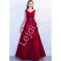 Sukienka wieczorowa z ażurowymi wzorami, ciemne wino - celebrity dress