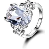 Pierścionek srebro 925 z kryształkowym oczkiem cyrkoniowym AAA+