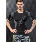 Czarna męska koszulka kompresyjna 038