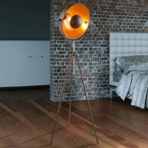 Rdzawa trójnożna lampa stojąca Xirena I