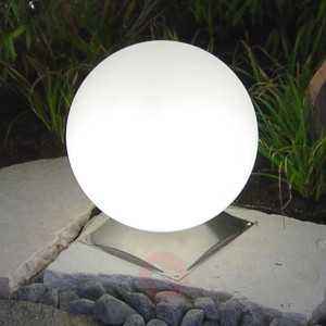 Kulista lampa Snowball biały podstawa ze stali 30
