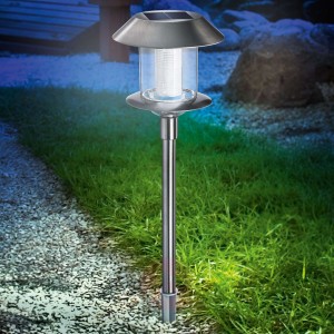 Lampa solarna Swing Duo Solar ze stali szlachetnej