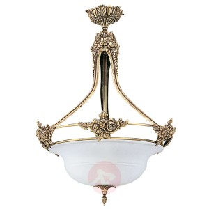 Majestatyczna lampa wisząca RIALTO biel wytrawiana