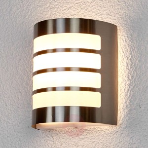 Pasiasta lampa ścienna zewn. Noyan, stal szlach.