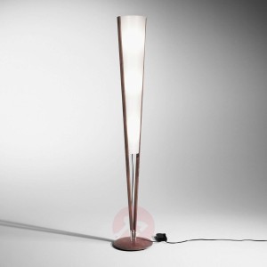 Lampa stojąca Seba ze ściemniaczem, kasztan olej