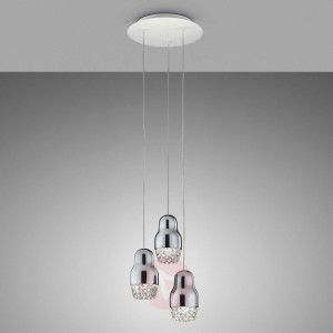 Lampa wisząca LED Fedora 3-punktowa chrom