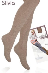 Rajstopy bawelniane Silvia Melange beige