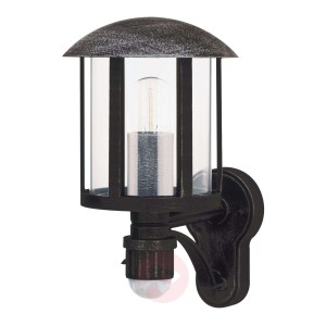 Lampa ścienna Genefe z czujnikiem, czarna
