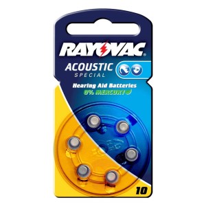 Mała bateria Rayovac 10 Acoustic 1,4V, 105m Ah
