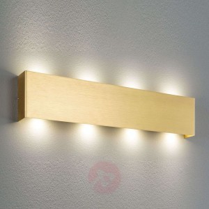 Lucande Maja lampa ścienna, mosiądz matowy, 54 cm