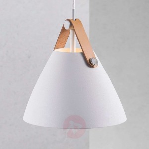 Lampa wisząca Strap, Ø 16,5 cm, biała