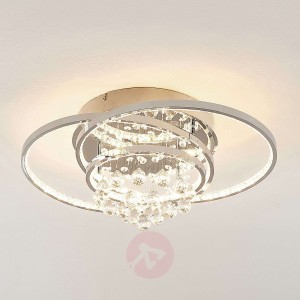 Lucande Keely lampa sufitowa LED kryształ, 56,5 cm