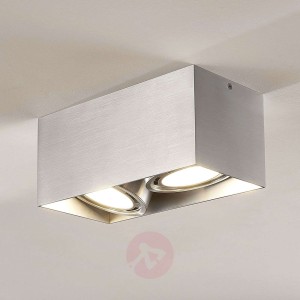 Downlight LED Rosalie, kątowy, 2-punktowy, alu