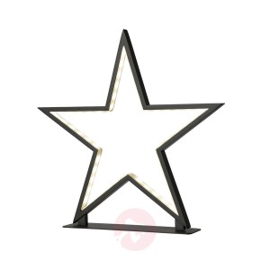 Czarna aluminiowa gwiazda Lucy 33 cm