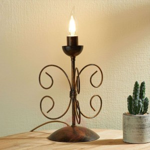 Lampa stołowa Ennio, stare złoto