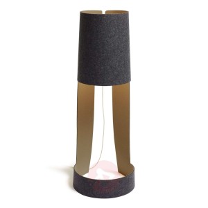 Designerska lampa stojąca MIA XL, grafit/stone