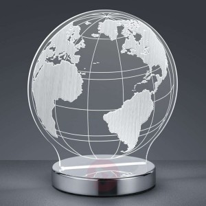 Z efektem 3D – lampa stołowa LED Globe, regulowana