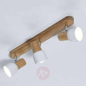 3-pkt. lampa sufitowa Svantje – naturalny design