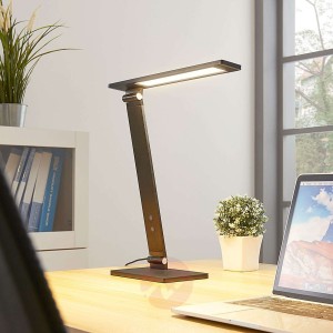 Salome – ściemniana lampka biurkowa LED, czarna