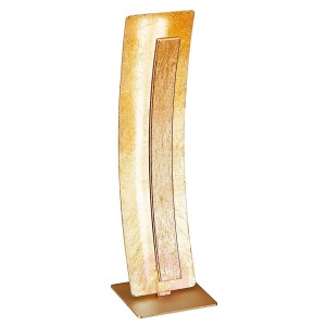 Błyszcząca lampa stołowa LED Nevis, złota