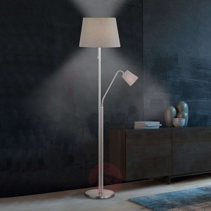 Lampa stojąca Layer, lampka do czytania, szara