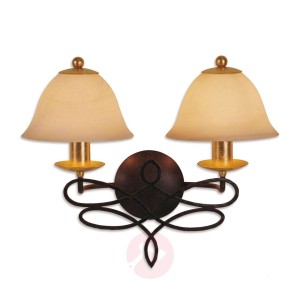 Lampa ścienna Sorent, 2-punktowa, szkło Scavo