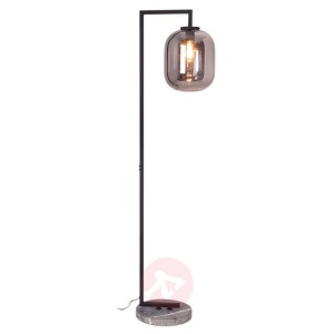 By Rydéns Leola szklana lampa podłogowa szary dym