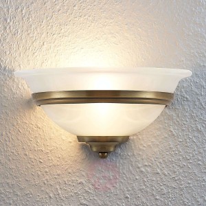 Lampa ścienna Irimia ze szkła, stary mosiądz