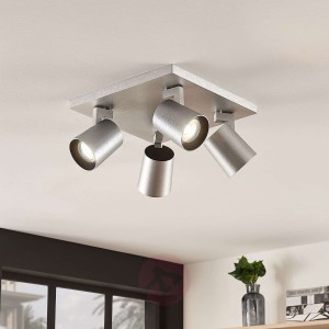 Reflektor sufitowy Iavo, aluminiowy, 4-punktowy