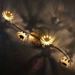 Lampa sufitowa LED Bloom 4-punktowa złota
