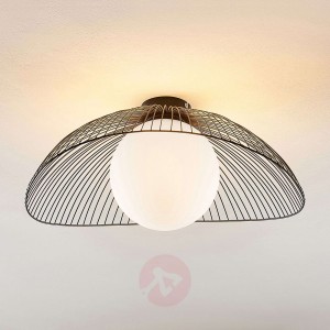Lindby Fabronia lampa sufitowa kratka szklana kula