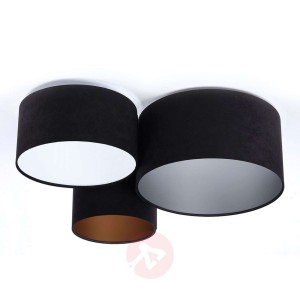 Lampa sufitowa 080, czarna+trójkolorowa