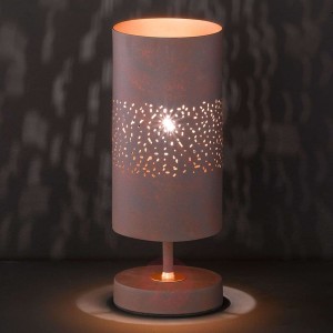Ancona - metalowa lampa stołowa, brązowa