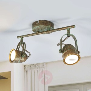 2-punktowy reflektor LED Leonor, w stylu antycznym