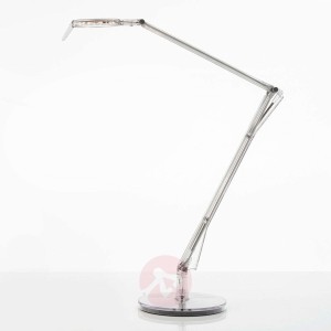 Aledin Tec – przegubowa lampa stołowa LED, przezr.