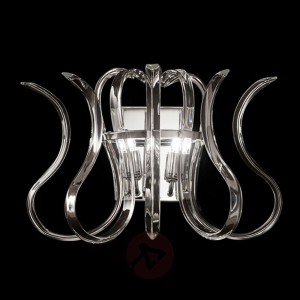 Wygięta lampa ścienna WAVE ze szkła