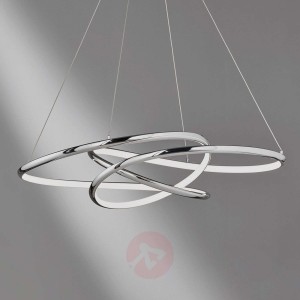 Chromowana lampa wisząca LED Galaxy, długość 95 cm